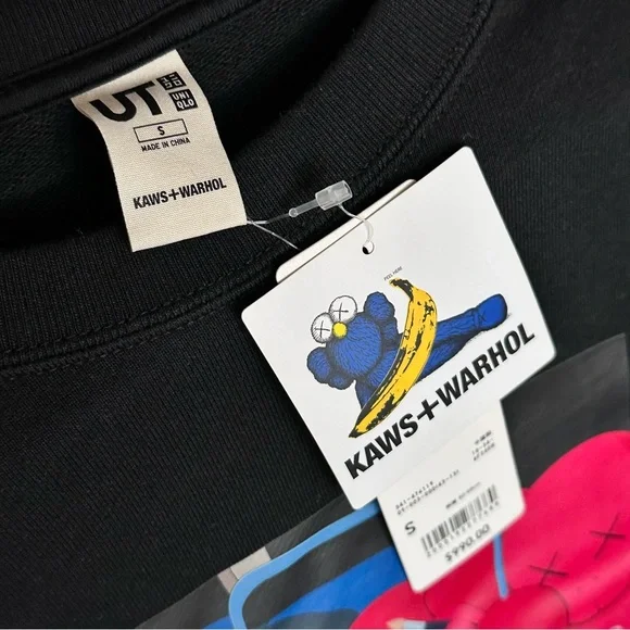 Uniqlo x KAWS + Warhol Graphic Sweatshirt Black size S - Picture 8 of 13